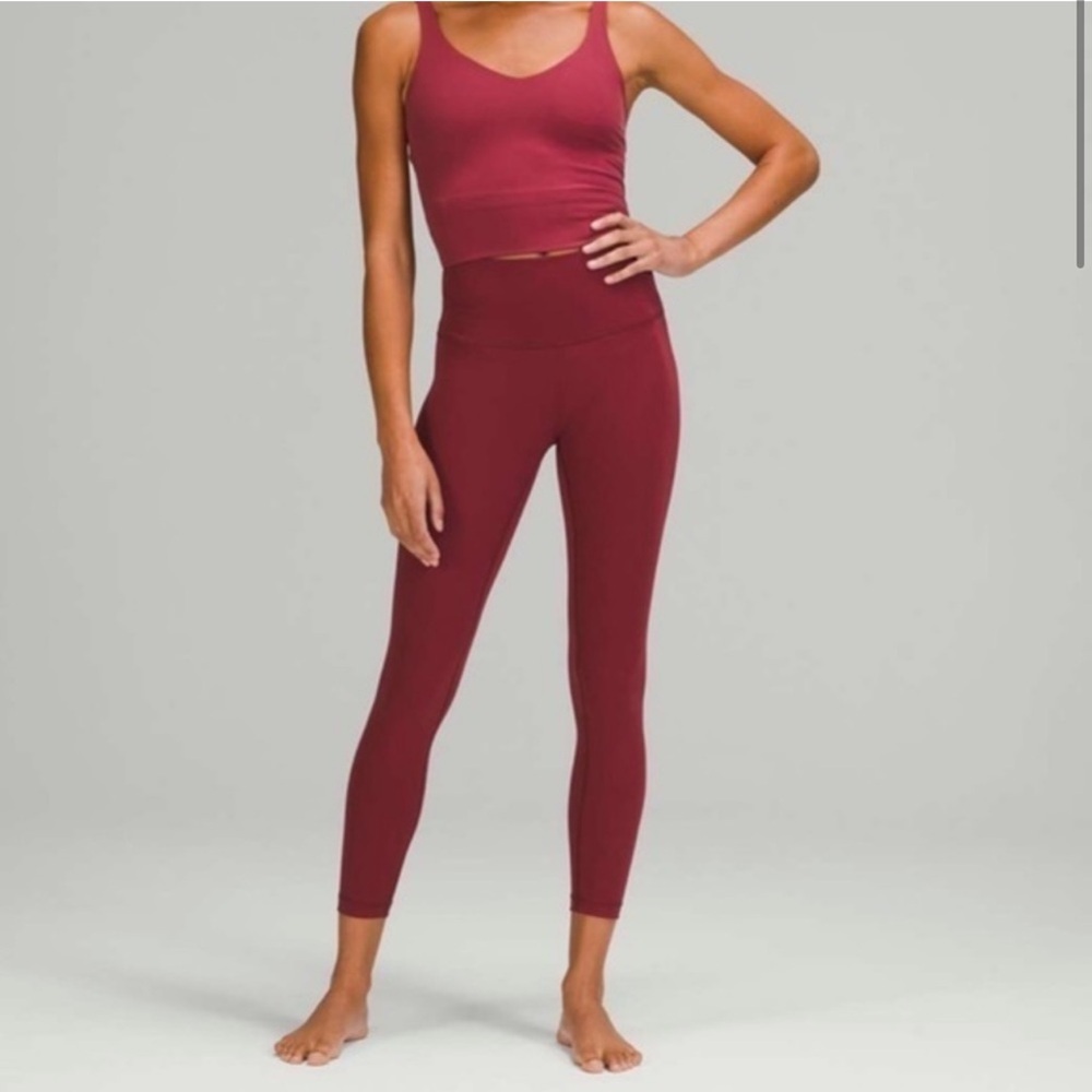 33. Lululemon wunder under high rise tight 25” mulled wine